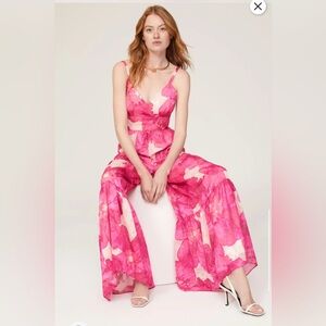 Pink Floral Jumpsuit